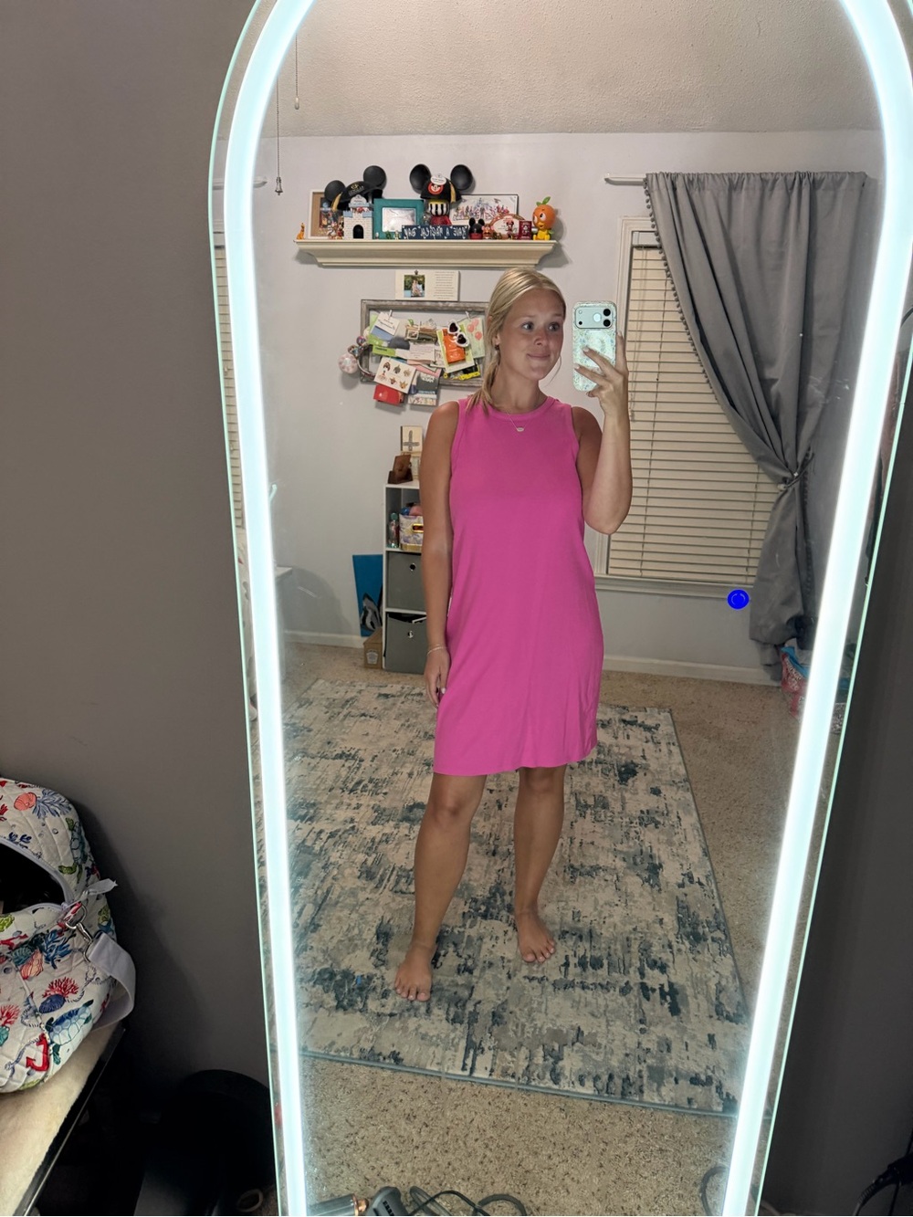 a new day Hot Pink Ribbed Tank Top